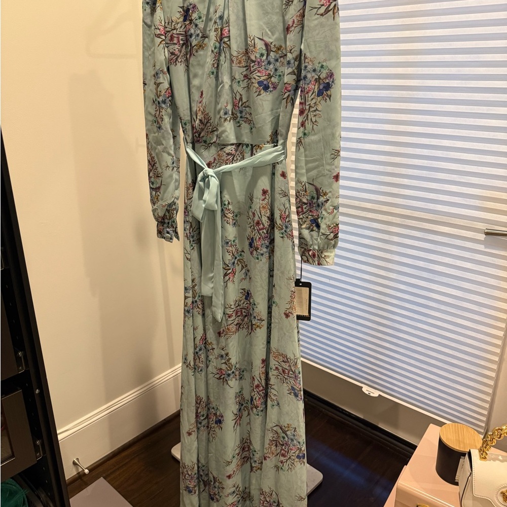 Floral Maxi Dress in Light Blue